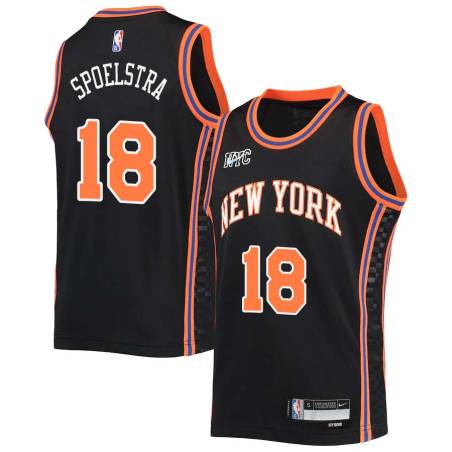 2021-22City Art Spoelstra Twill Basketball Jersey -Knicks #18 Spoelstra Twill Jerseys, FREE SHIPPING