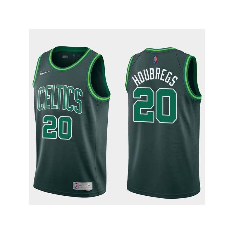 2020-21Earned Bob Houbregs Twill Basketball Jersey -Celtics #20 Houbregs Twill Jerseys, FREE SHIPPING