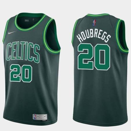 2020-21Earned Bob Houbregs Twill Basketball Jersey -Celtics #20 Houbregs Twill Jerseys, FREE SHIPPING