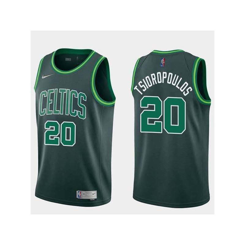 2020-21Earned Lou Tsioropoulos Twill Basketball Jersey -Celtics #20 Tsioropoulos Twill Jerseys, FREE SHIPPING