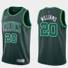 2020-21Earned Ray Williams Twill Basketball Jersey -Celtics #20 Williams Twill Jerseys, FREE SHIPPING