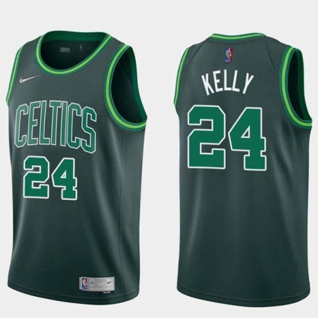 2020-21Earned Jerry Kelly Twill Basketball Jersey -Celtics #24 Kelly Twill Jerseys, FREE SHIPPING