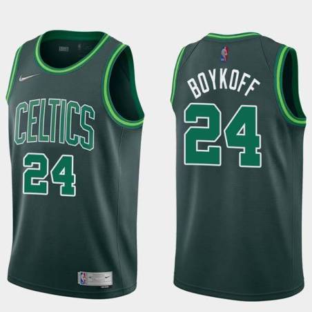 2020-21Earned Harry Boykoff Twill Basketball Jersey -Celtics #24 Boykoff Twill Jerseys, FREE SHIPPING