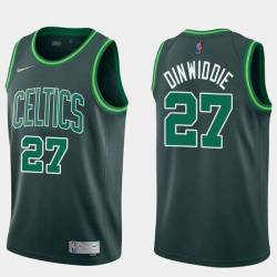 2020-21Earned Bill Dinwiddie Twill Basketball Jersey -Celtics #27 Dinwiddie Twill Jerseys, FREE SHIPPING