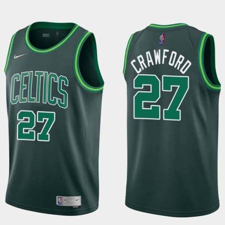 2020-21Earned Jordan Crawford Twill Basketball Jersey -Celtics #27 Crawford Twill Jerseys, FREE SHIPPING