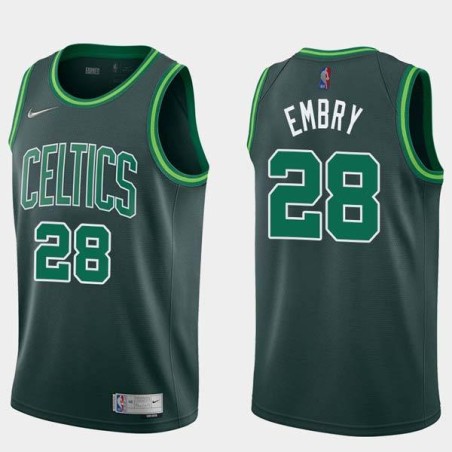 2020-21Earned Wayne Embry Twill Basketball Jersey -Celtics #28 Embry Twill Jerseys, FREE SHIPPING