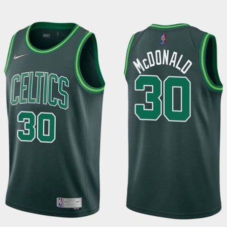 2020-21Earned Glenn McDonald Twill Basketball Jersey -Celtics #30 McDonald Twill Jerseys, FREE SHIPPING