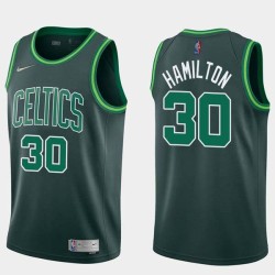 2020-21Earned Thomas Hamilton Twill Basketball Jersey -Celtics #30 Hamilton Twill Jerseys, FREE SHIPPING