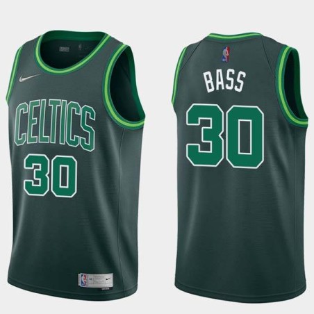 2020-21Earned Brandon Bass Twill Basketball Jersey -Celtics #30 Bass Twill Jerseys, FREE SHIPPING