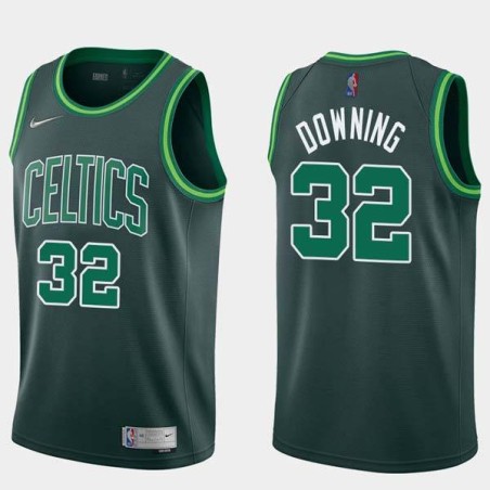 2020-21Earned Steve Downing Twill Basketball Jersey -Celtics #32 Downing Twill Jerseys, FREE SHIPPING