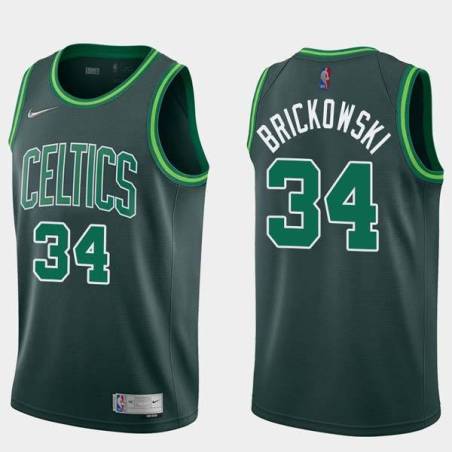 2020-21Earned Frank Brickowski Twill Basketball Jersey -Celtics #34 Brickowski Twill Jerseys, FREE SHIPPING