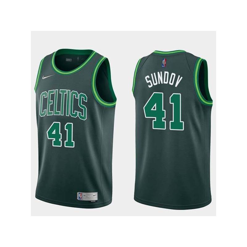 2020-21Earned Bruno Sundov Twill Basketball Jersey -Celtics #41 Sundov Twill Jerseys, FREE SHIPPING