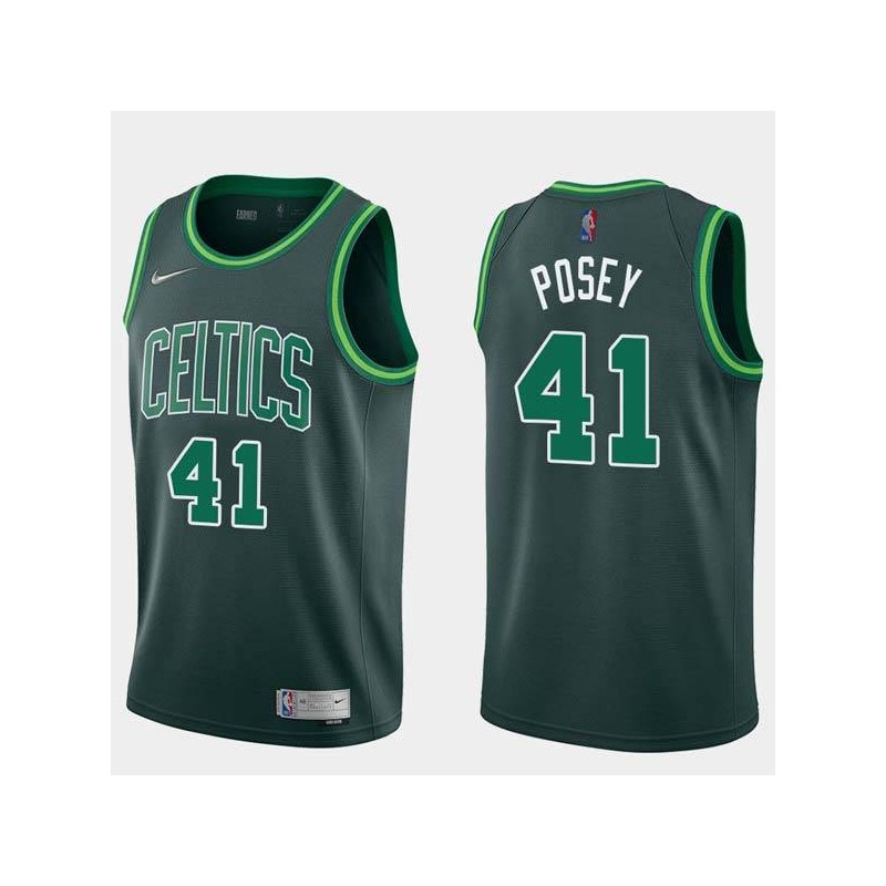 2020-21Earned James Posey Twill Basketball Jersey -Celtics #41 Posey Twill Jerseys, FREE SHIPPING