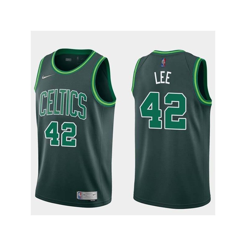 2020-21Earned David Lee Twill Basketball Jersey -Celtics #42 Lee Twill Jerseys, FREE SHIPPING