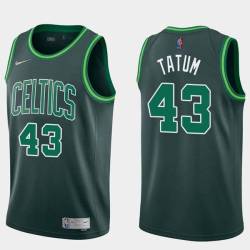 2020-21Earned Earl Tatum Twill Basketball Jersey -Celtics #43 Tatum Twill Jerseys, FREE SHIPPING