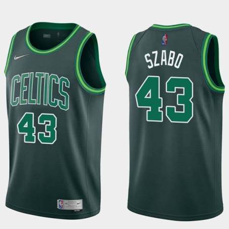 2020-21Earned Brett Szabo Twill Basketball Jersey -Celtics #43 Szabo Twill Jerseys, FREE SHIPPING