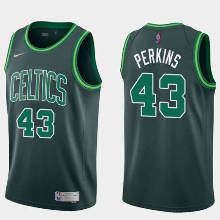 2020-21Earned Kendrick Perkins Twill Basketball Jersey -Celtics #43 Perkins Twill Jerseys, FREE SHIPPING