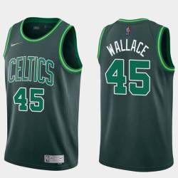 2020-21Earned Gerald Wallace Twill Basketball Jersey -Celtics #45 Wallace Twill Jerseys, FREE SHIPPING