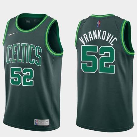 2020-21Earned Stojko Vrankovic Twill Basketball Jersey -Celtics #52 Vrankovic Twill Jerseys, FREE SHIPPING