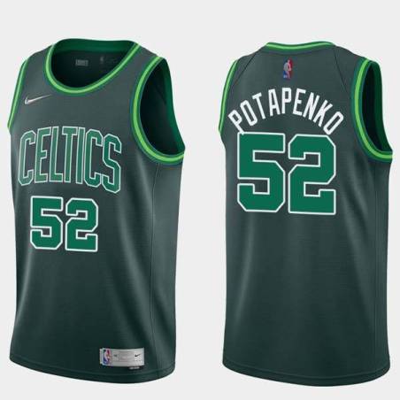 2020-21Earned Vitaly Potapenko Twill Basketball Jersey -Celtics #52 Potapenko Twill Jerseys, FREE SHIPPING