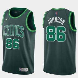 2020-21Earned Chris Johnson Twill Basketball Jersey -Celtics #86 Johnson Twill Jerseys, FREE SHIPPING