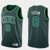 2020-21Earned Boston #0 Jayson Tatum 2017 Draft Twill Basketball Jersey, Tatum Celtics Twill Jersey