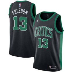 Black Enes Freedom Celtics #13 Twill Basketball Jersey FREE SHIPPING