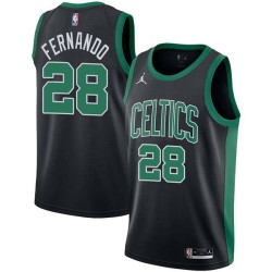 Black Bruno Fernando Celtics #28 Twill Basketball Jersey FREE SHIPPING