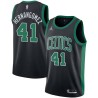 Black Juancho Hernangomez Celtics #41 Twill Basketball Jersey FREE SHIPPING