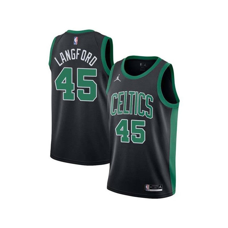 Black Romeo Langford Celtics #45 Twill Basketball Jersey FREE SHIPPING