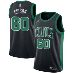 Black Jonathan Gibson Celtics #60 Twill Basketball Jersey FREE SHIPPING
