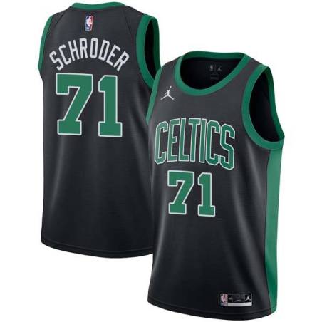Black Dennis Schroder Celtics #71 Twill Basketball Jersey FREE SHIPPING