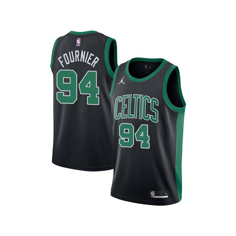 Black Evan Fournier Celtics #94 Twill Basketball Jersey FREE SHIPPING