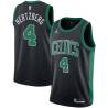 Black Sonny Hertzberg Twill Basketball Jersey -Celtics #4 Hertzberg Twill Jerseys, FREE SHIPPING