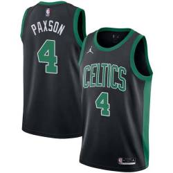 Black Jim Paxson Twill Basketball Jersey -Celtics #4 Paxson Twill Jerseys, FREE SHIPPING
