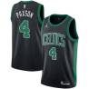 Black Jim Paxson Twill Basketball Jersey -Celtics #4 Paxson Twill Jerseys, FREE SHIPPING