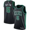 Black Bill Walton Twill Basketball Jersey -Celtics #5 Walton Twill Jerseys, FREE SHIPPING