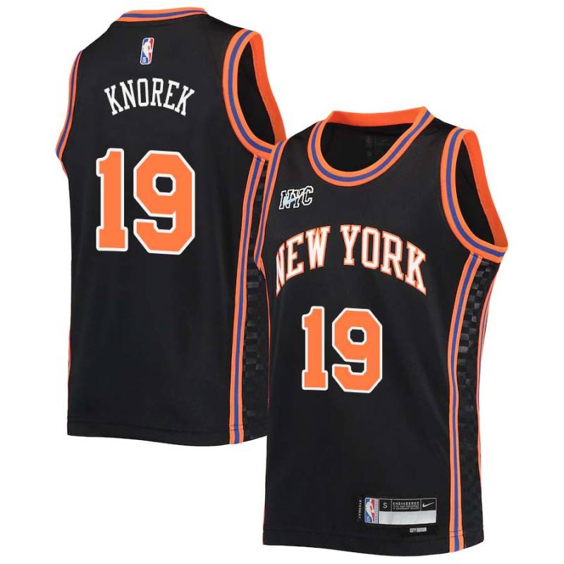 2021-22City Lee Knorek Twill Basketball Jersey -Knicks #19 Knorek Twill Jerseys, FREE SHIPPING