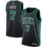 Black Mel Riebe Twill Basketball Jersey -Celtics #7 Riebe Twill Jerseys, FREE SHIPPING