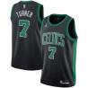 Black Andre Turner Twill Basketball Jersey -Celtics #7 Turner Twill Jerseys, FREE SHIPPING