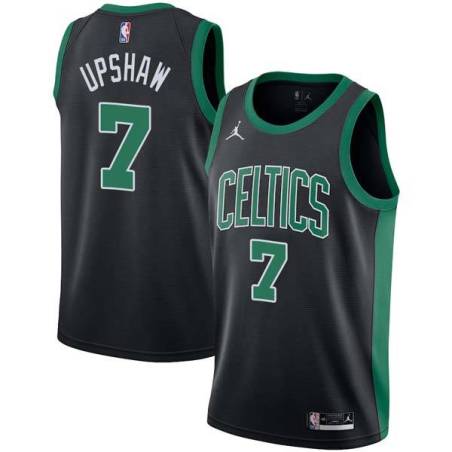 Black Kelvin Upshaw Twill Basketball Jersey -Celtics #7 Upshaw Twill Jerseys, FREE SHIPPING