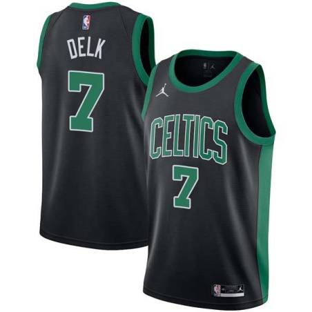 Black Tony Delk Twill Basketball Jersey -Celtics #7 Delk Twill Jerseys, FREE SHIPPING