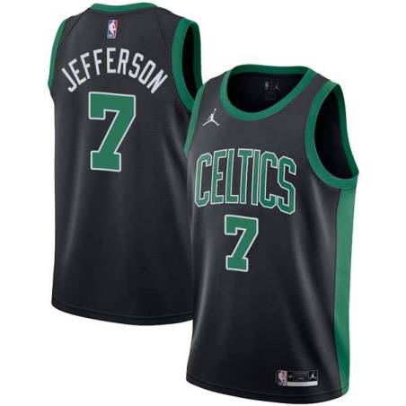 Black Al Jefferson Twill Basketball Jersey -Celtics #7 Jefferson Twill Jerseys, FREE SHIPPING