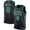 Black Kenny Battle Twill Basketball Jersey -Celtics #8 Battle Twill Jerseys, FREE SHIPPING