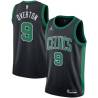 Black Doug Overton Twill Basketball Jersey -Celtics #9 Overton Twill Jerseys, FREE SHIPPING