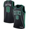 Black Demetrius Jackson Twill Basketball Jersey -Celtics #9 Jackson Twill Jerseys, FREE SHIPPING