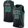 Black John Hazen Twill Basketball Jersey -Celtics #10 Hazen Twill Jerseys, FREE SHIPPING