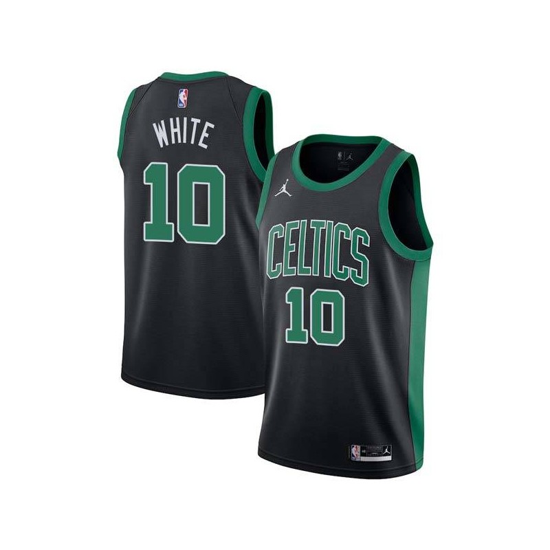 Black Jo Jo White Twill Basketball Jersey -Celtics #10 White Twill Jerseys, FREE SHIPPING