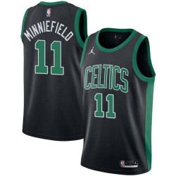 Black Dirk Minniefield Twill Basketball Jersey -Celtics #11 Minniefield Twill Jerseys, FREE SHIPPING