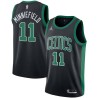 Black Dirk Minniefield Twill Basketball Jersey -Celtics #11 Minniefield Twill Jerseys, FREE SHIPPING